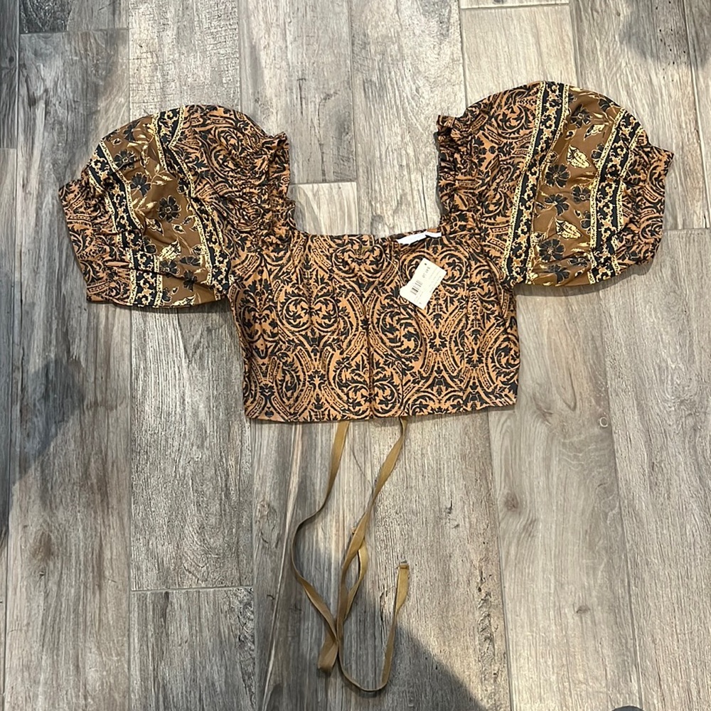 Corset back crop top - brand new